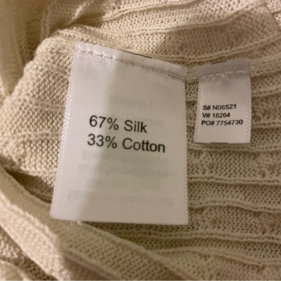 Norm Thompson y2k silk/cotton cardigan sweater-small EUC - Picture 7 of 8